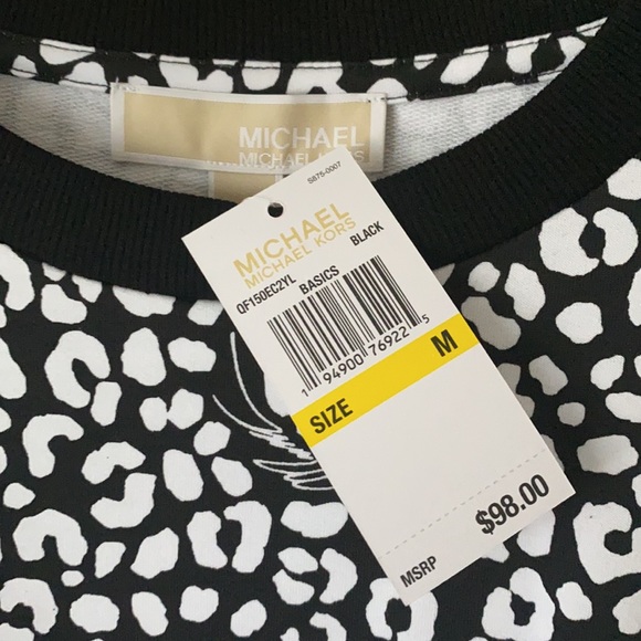 Sale ๐ฅNWT Michael Kors leopard print crewneck top, M - Picture 6 of 6